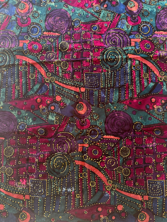 Embossed Velvet Abstract Fabric