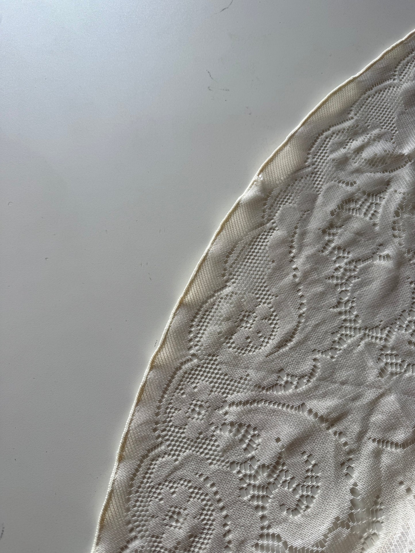 Vintage Round Lace Tablecloth