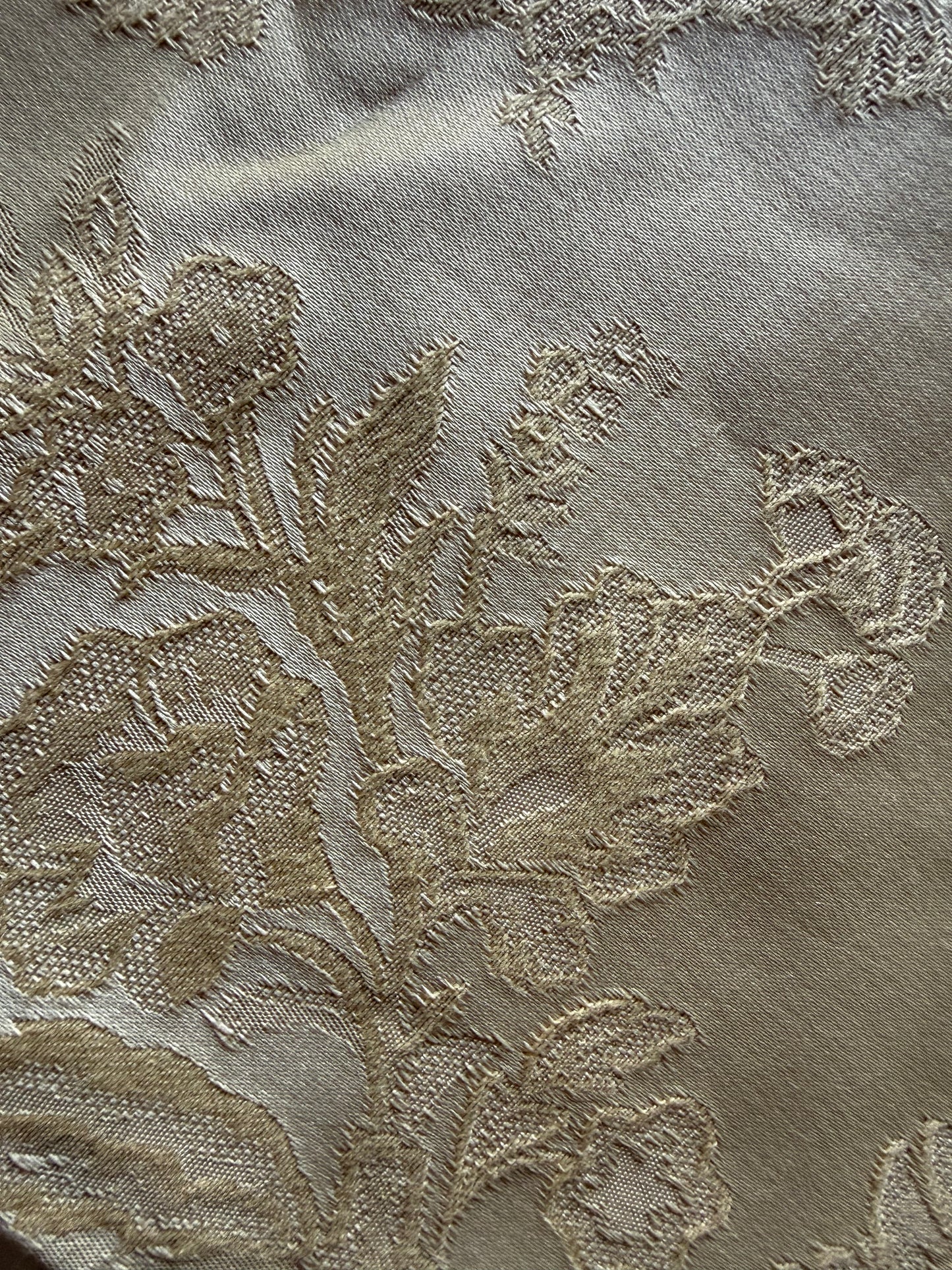 Vintage Butter Yellow Floral Brocade
