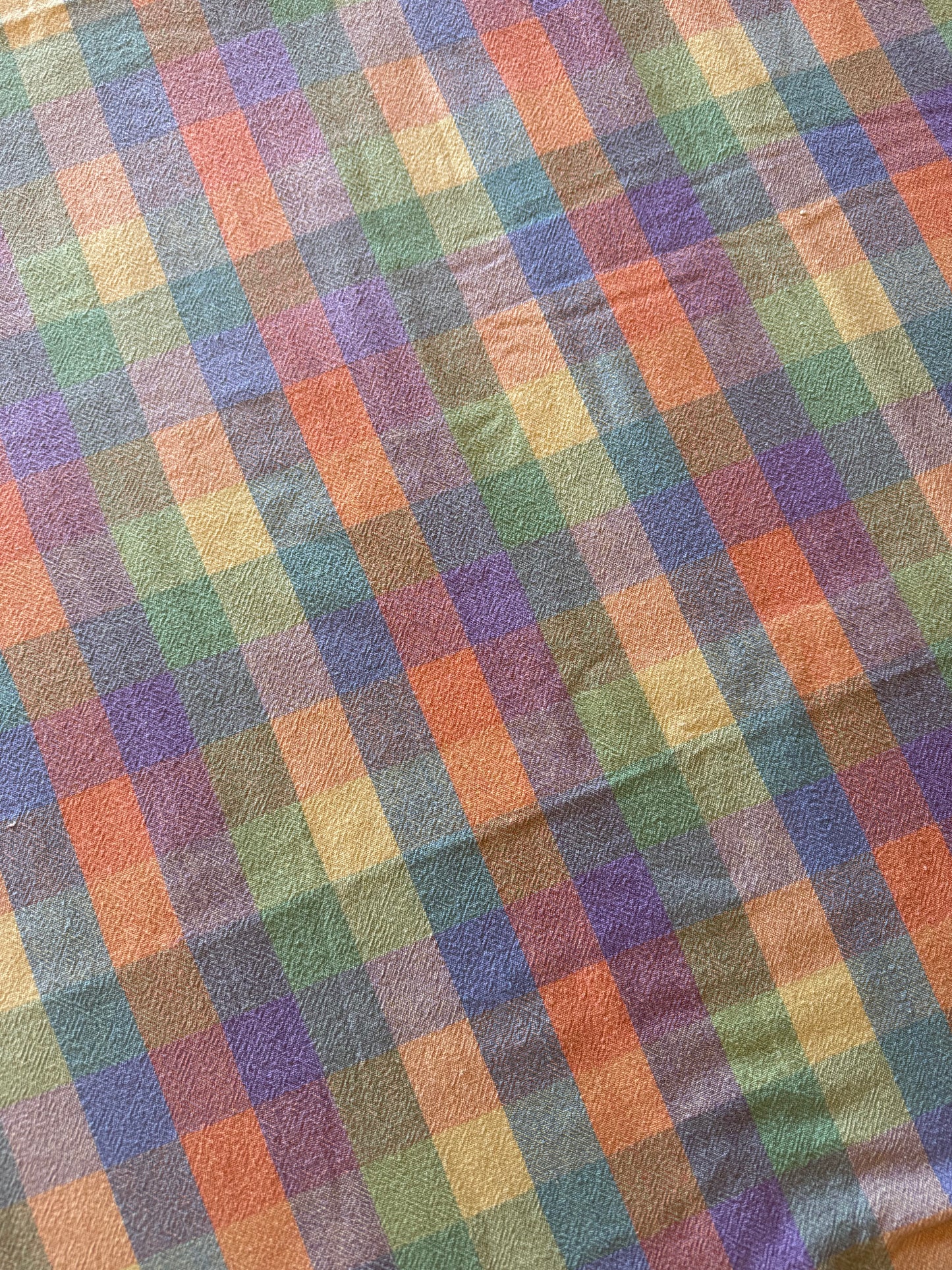 Vintage Checkered Tablecloth