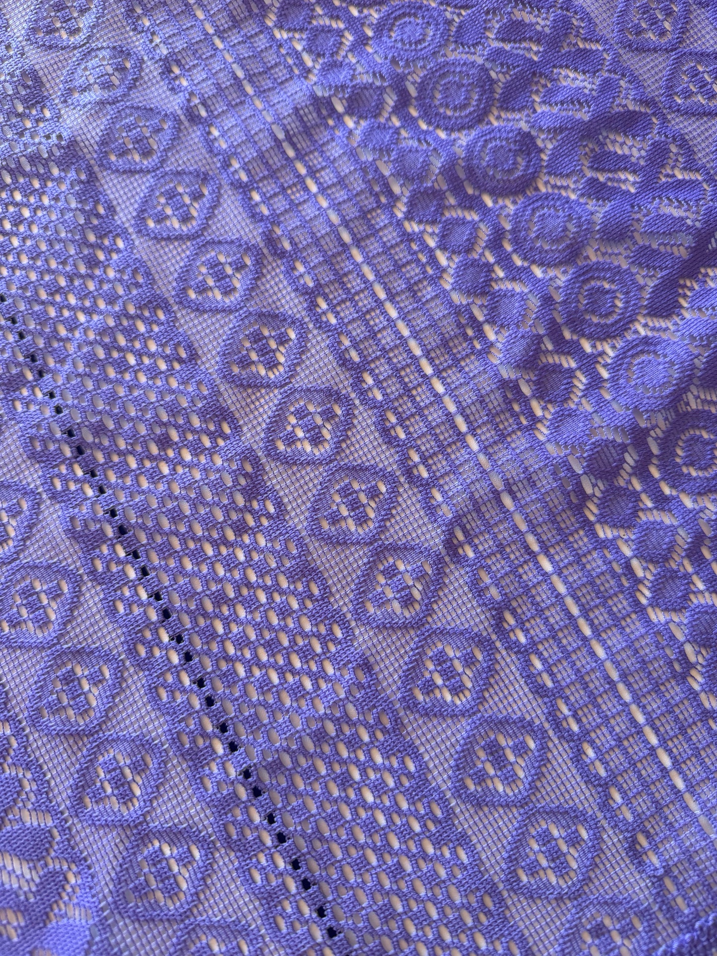 Purple Lace Curtain Panel