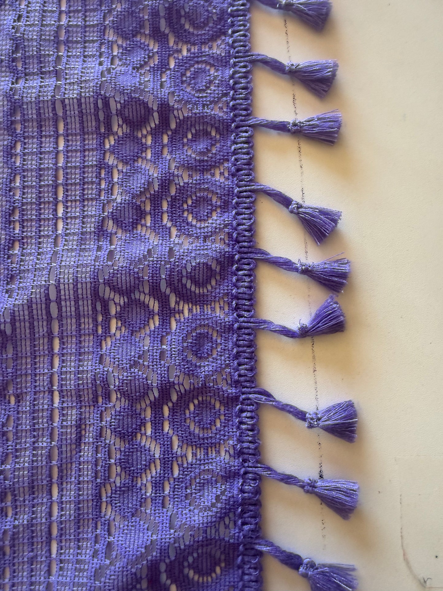 Purple Lace Curtain Panel