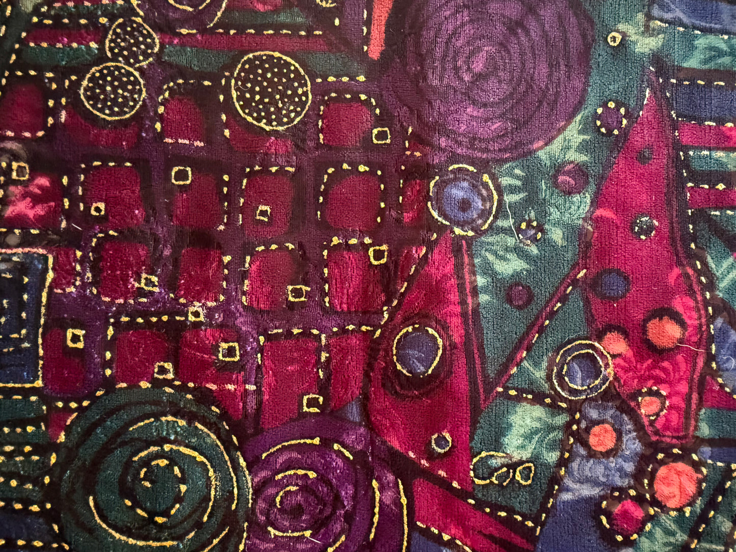 Embossed Velvet Abstract Fabric