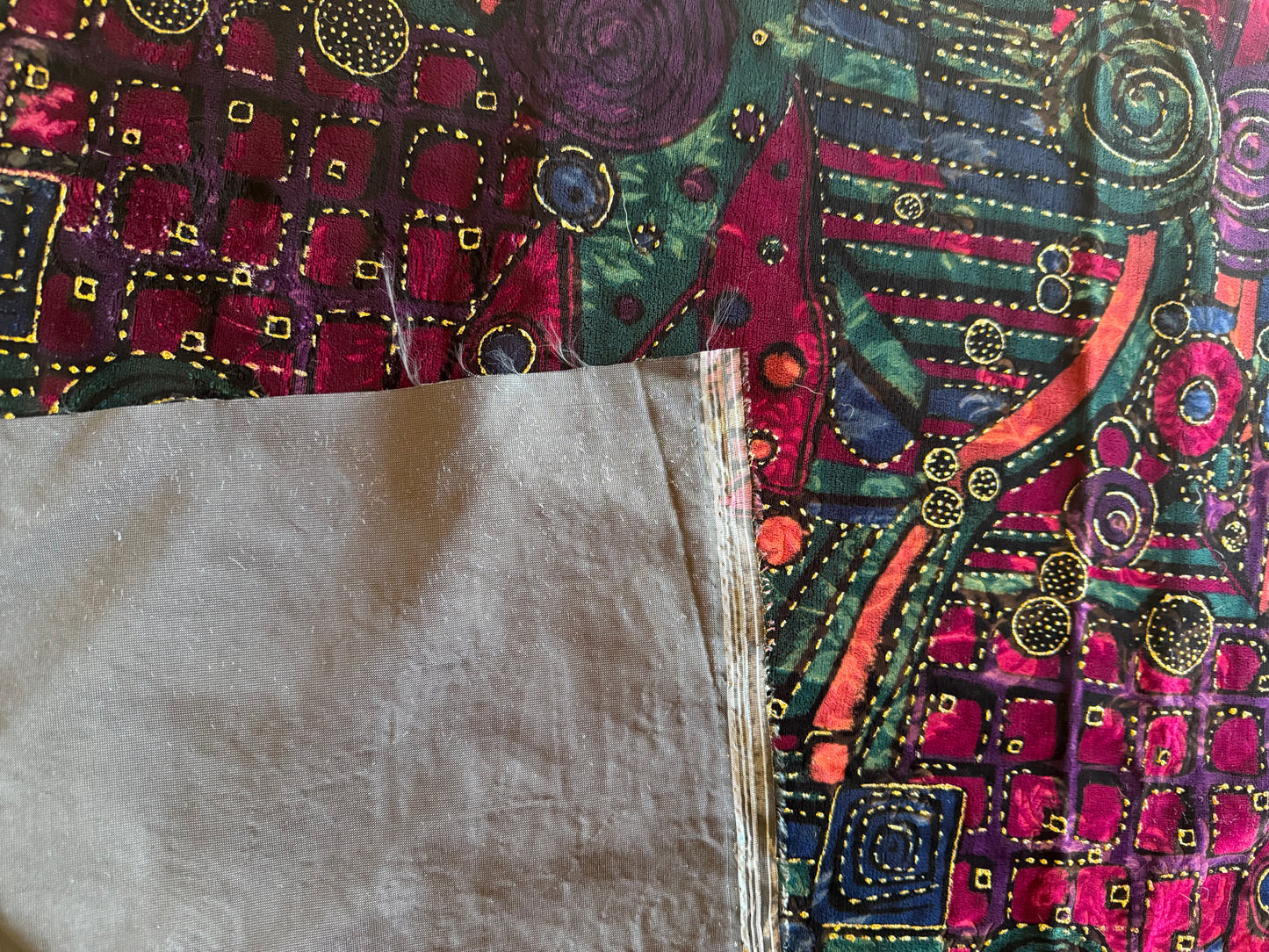 Embossed Velvet Abstract Fabric